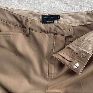 Womyn Tan Tailored Travel Pants size 10
